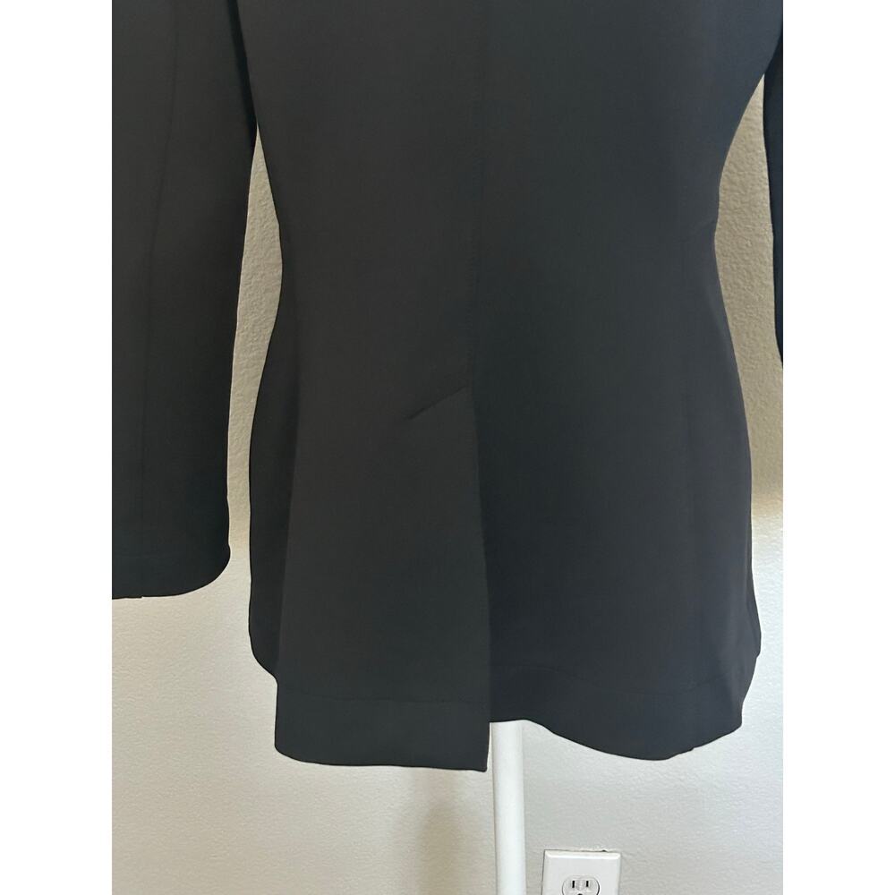 M.M. Lafleur women's black scuba stretch one button jacket  blazer size 10 - Picture 9 of 15